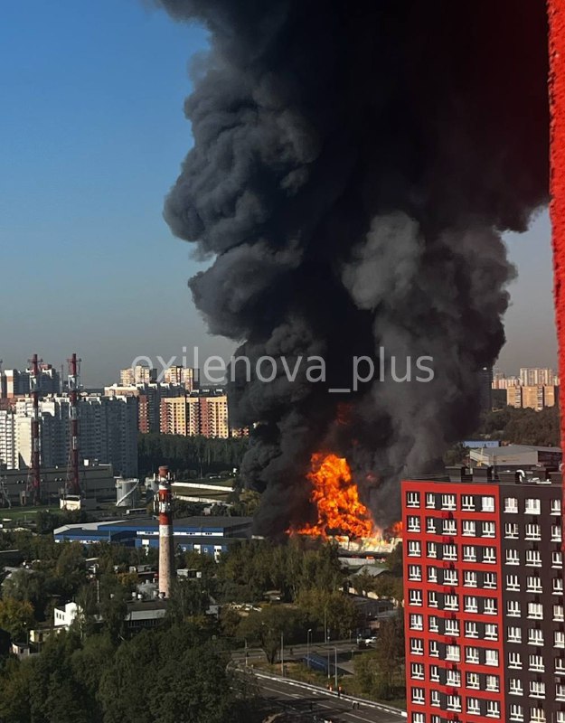 Big fire with explosions reported in Balashikha of Moscow region