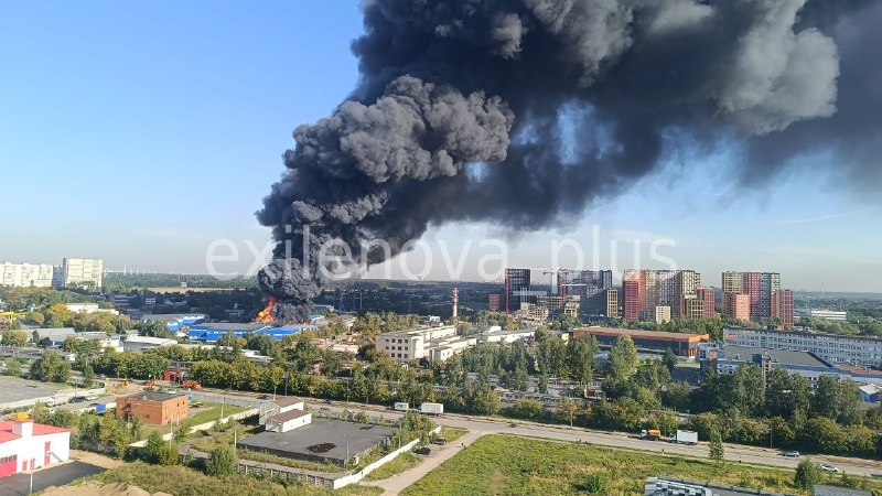 Big fire with explosions reported in Balashikha of Moscow region