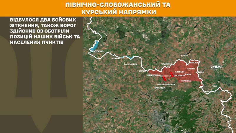 In Richtung Kursk und Nord-Slobozhansky (Sumy) haben ukrainische Streitkräfte zwei Angriffe der russischen Armee abgewehrt, berichtet der Generalstab der Streitkräfte der Ukraine