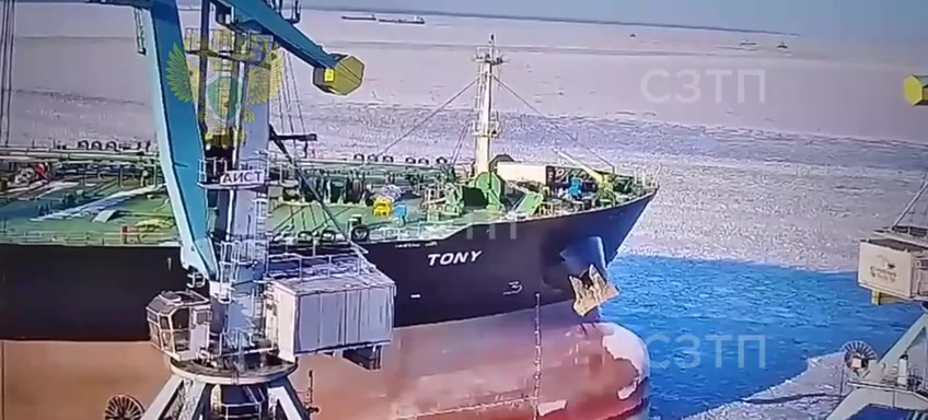 The tanker crashed into the port of Ust-Luga. Tony's tanker was empty, so an oil spill was avoided despite severe damage to the hull.