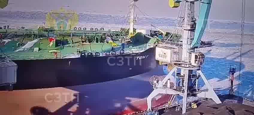 The tanker crashed into the port of Ust-Luga. Tony's tanker was empty, so an oil spill was avoided despite severe damage to the hull.