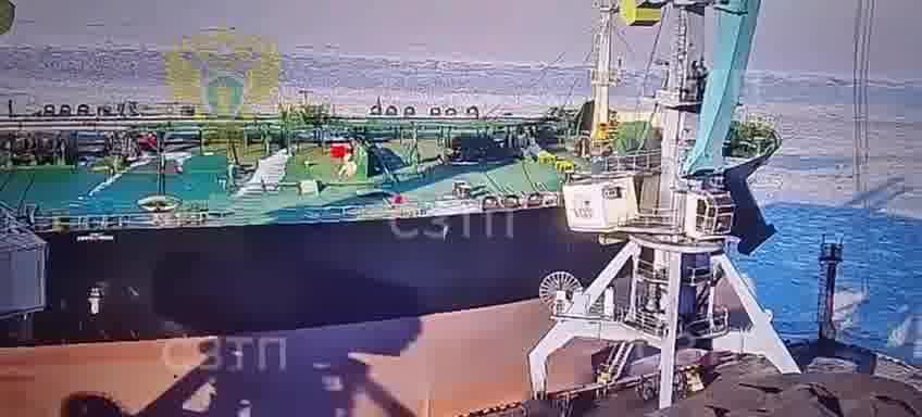 The tanker crashed into the port of Ust-Luga. Tony's tanker was empty, so an oil spill was avoided despite severe damage to the hull.
