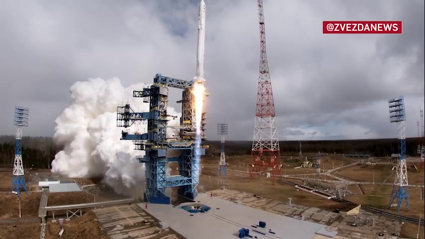 After launching from the Plesetsk Cosmodrome, the Angara-1.2 rocket launched military satellites into target orbits for the Russian Ministry of Defense.