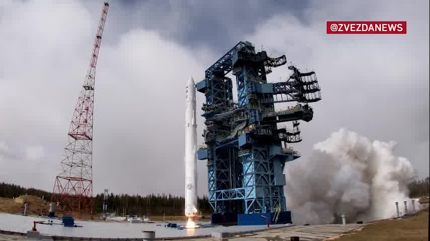 After launching from the Plesetsk Cosmodrome, the Angara-1.2 rocket launched military satellites into target orbits for the Russian Ministry of Defense.