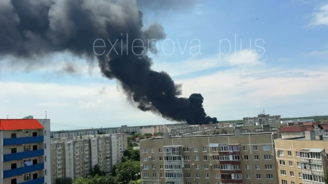 Fire at the automobile plant in Stavropol