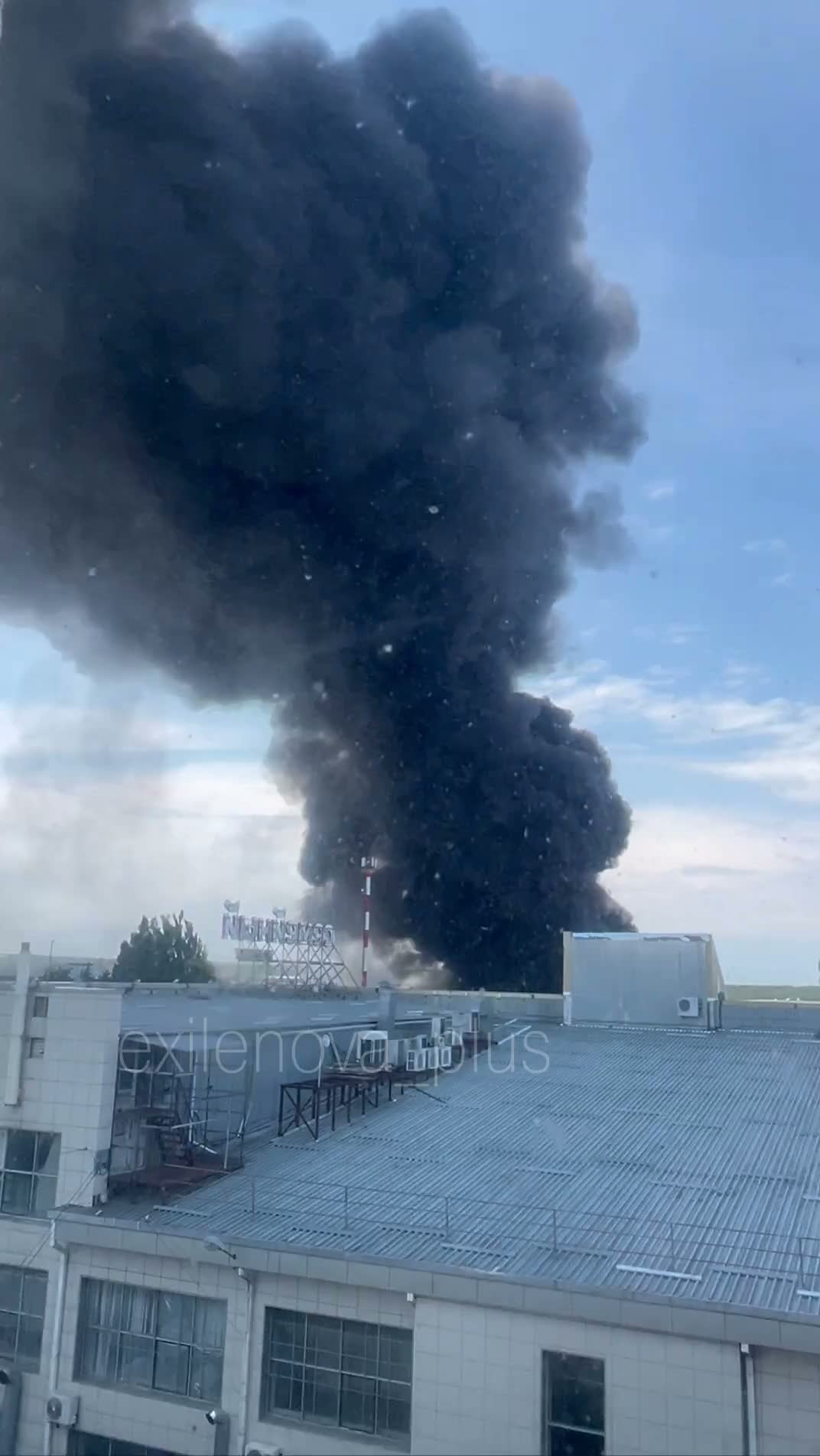 Fire at the automobile plant in Stavropol