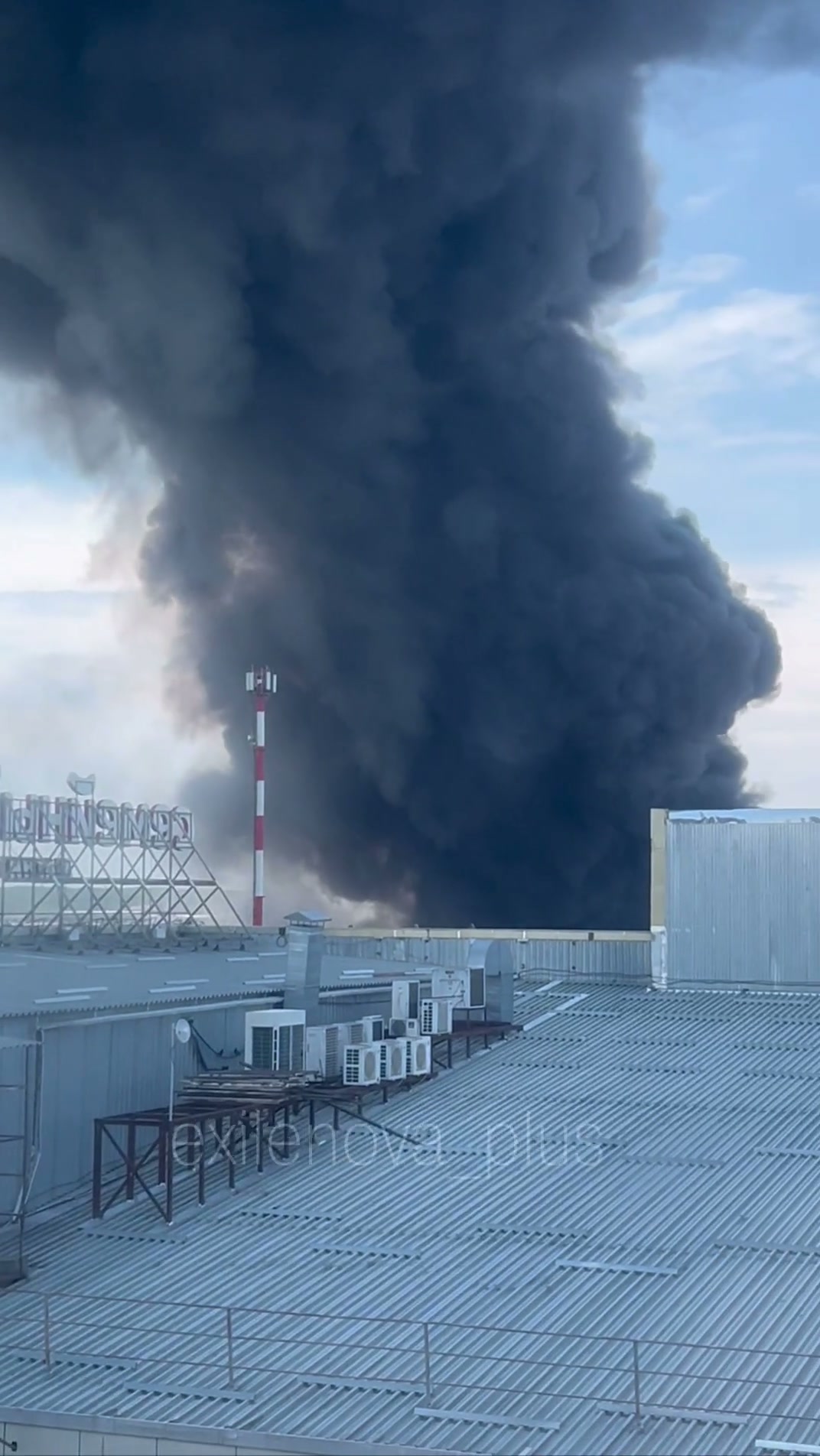 Fire at the automobile plant in Stavropol