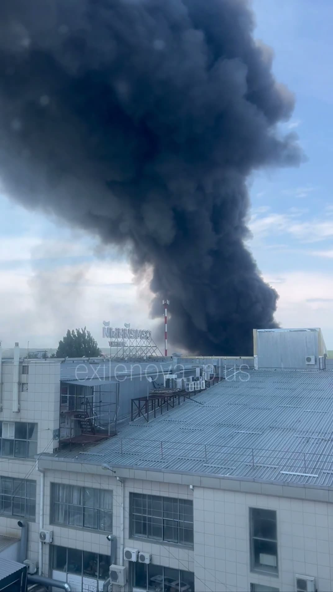 Fire at the automobile plant in Stavropol