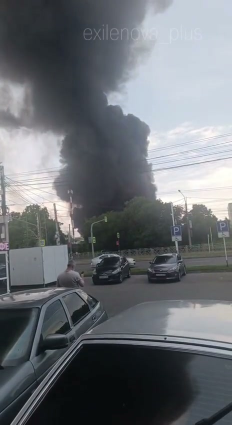 Fire at the automobile plant in Stavropol