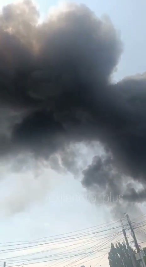 Fire at the automobile plant in Stavropol