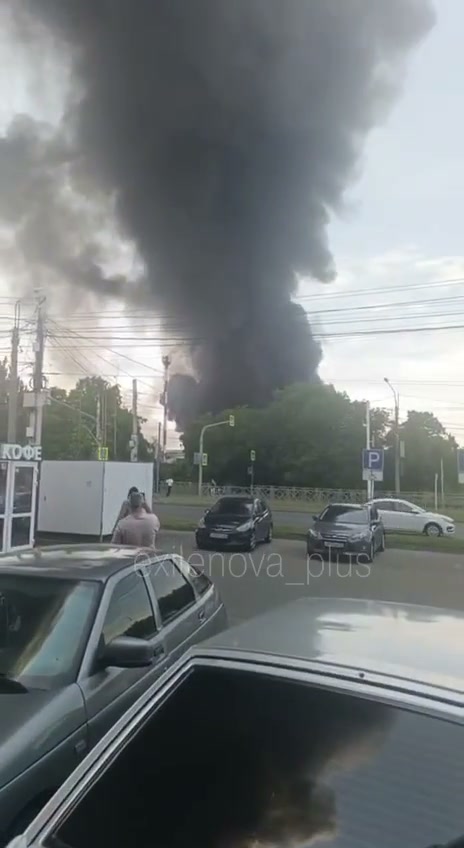 Fire at the automobile plant in Stavropol