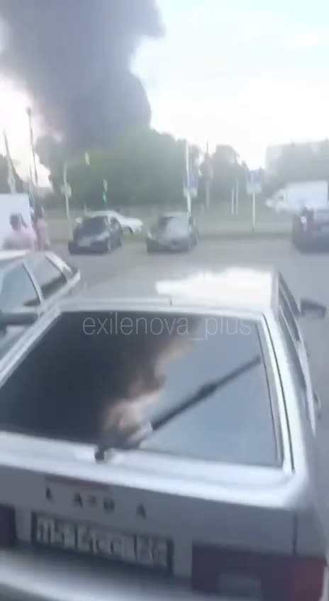 Fire at the automobile plant in Stavropol