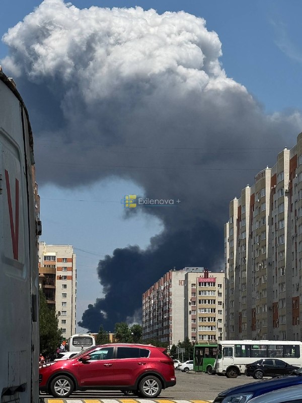 Fire at the automobile plant in Stavropol