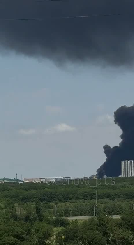 Fire at the automobile plant in Stavropol