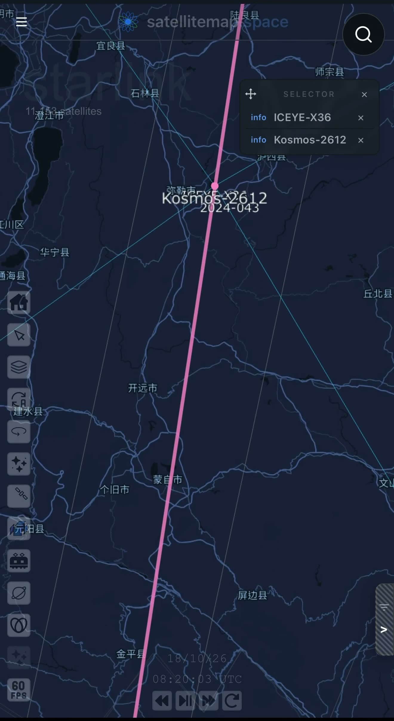 Specialists tracking this in real time now have harder numbers than a close pass. Orbital Radar's latest computation puts the closest approach at roughly 26 meters, with earlier passes logged at 136 meters and 578 meters as Kosmos 2612 tightened its formation over multiple orbits, each pass occurring at essentially zero relative velocity, meaning the Russian satellite wasn't drifting past ICEYE-X36, it was flying in matched formation with it